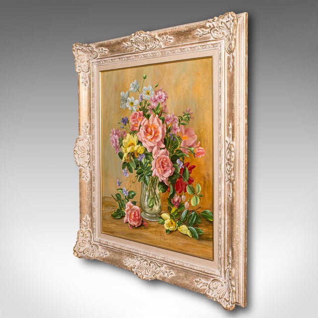 Mid-Century Modern 1980's Vintage Still Life Painting For Sale - Image 3 of 10