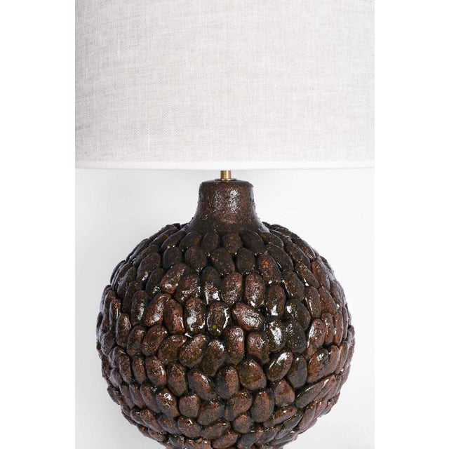 "Melides" 45cm brown lamp, Barracuda edition. Height (cm): 45 Diameter (cm): 30 Height with lamp shade (cm): 75 Up to 250V...