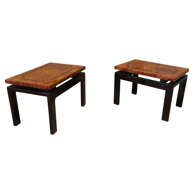 Brown Vintage Floating Top Low Tables, 1970, Set of 2 For Sale - Image 8 of 8
