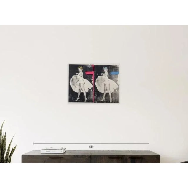 Iconic Actress Marilyn Monroe. Acrylic paint on unstretched raw canvas. Will Ship rolled in a tube.