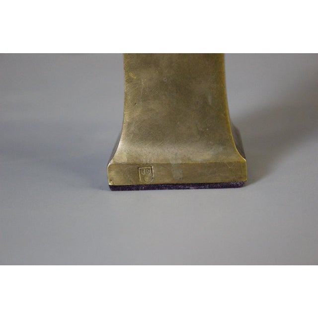 Gold Bust of a Young Woman in Bronze and Marble by Vordormayer For Sale - Image 8 of 13