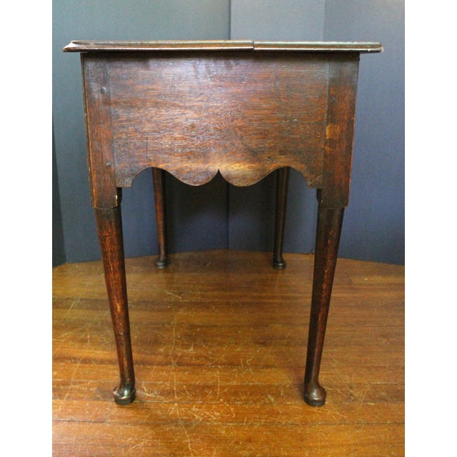 Wood 18th Century Country English Queen Anne Lowboy or Dressing Table For Sale - Image 7 of 9