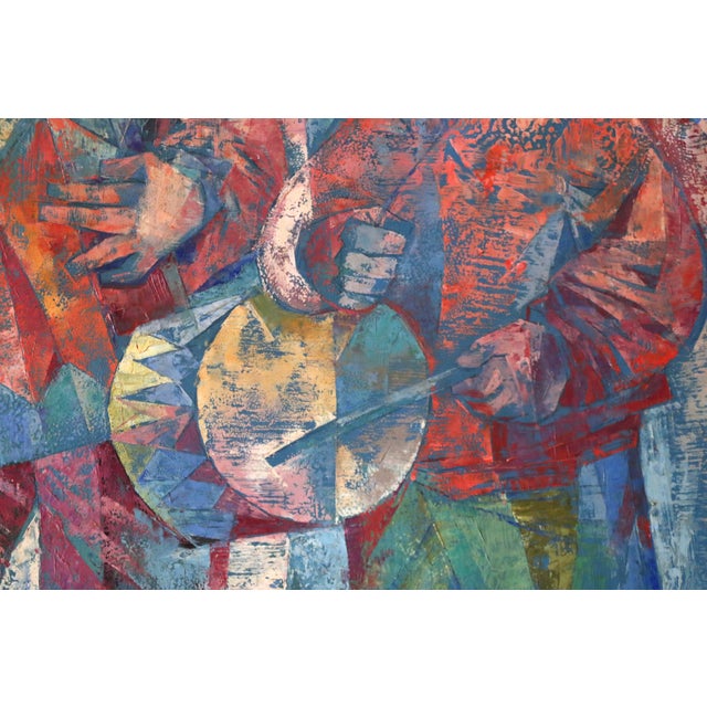 Blue Gerda B. With (Germany, 1910–2002) “Little Drummers” Painting, 1957 For Sale - Image 8 of 18