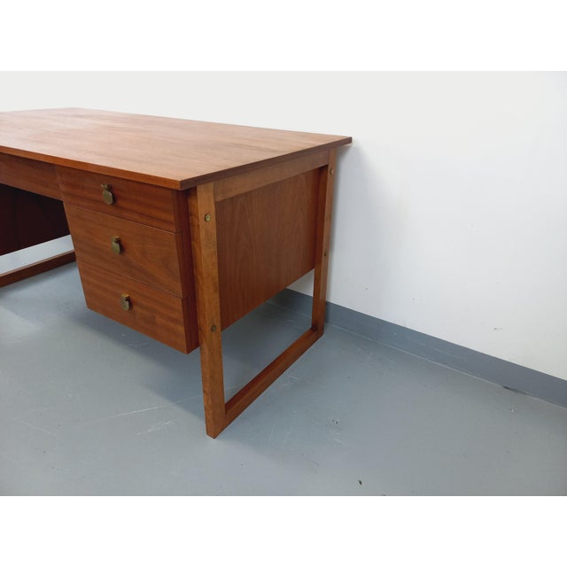 Double-Sided Executive Desk in Teak, 1960s For Sale - Image 17 of 18