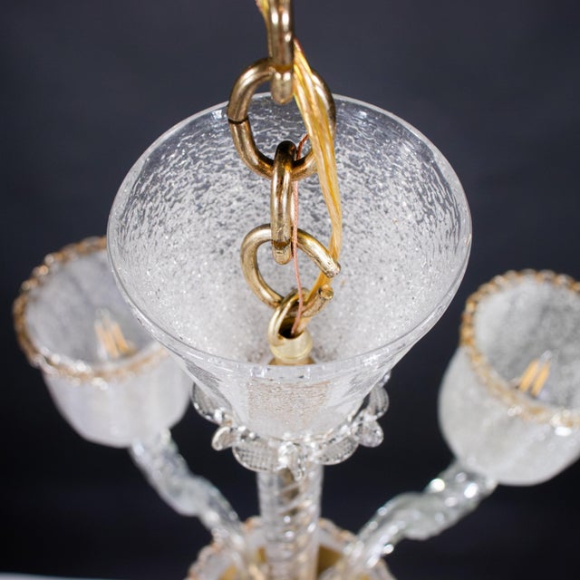Midcentury Rugiada Murano Chandelier Attributed to Barovier & Toso For Sale In Chicago - Image 6 of 18
