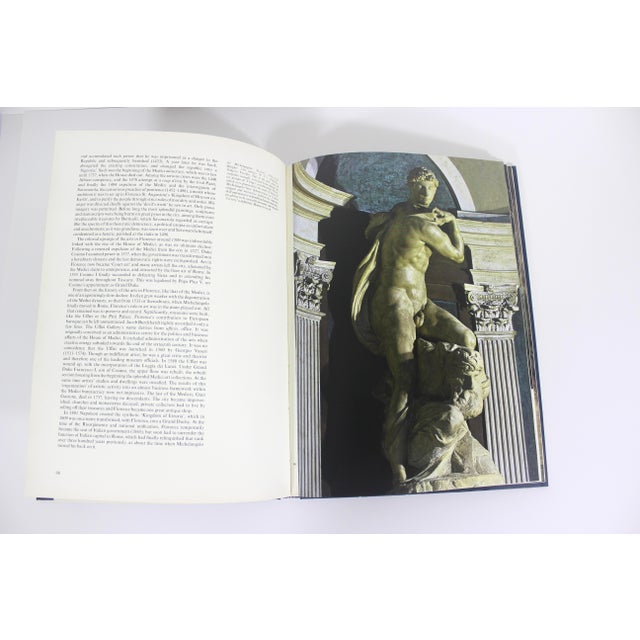 Blue 1978 Famous Italian Cities Florence Rome Venice Hard Cover Coffee Table Book Italian Travel With Dust Jacket Dark Blue Gold For Sale - Image 8 of 13