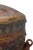 Antique Indonesian Handcrafted Metal Storage Vessel With Hand-Painted Floral Cartouches & Ornamental Hardware For Sale - Image 12 of 18