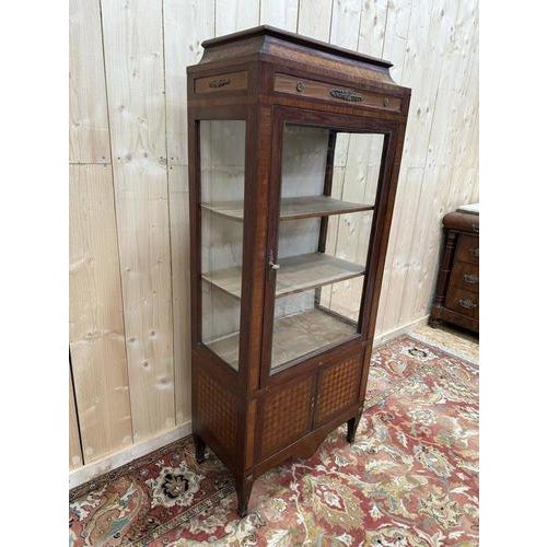 Marquetry Display Case in Wood For Sale - Image 5 of 9