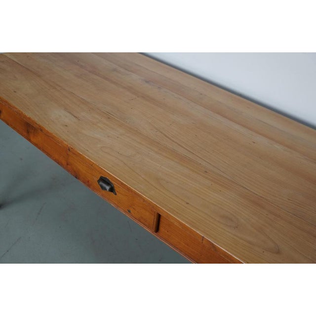 Vintage 20th Century Farmhouse French Cherry Dining Table For Sale - Image 14 of 17