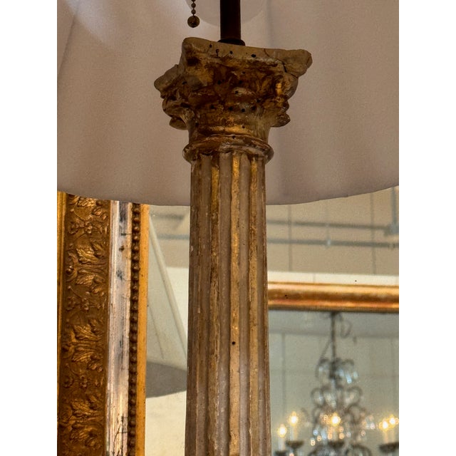 19th Century Italian Altar Stick Lamps - a Pair For Sale - Image 4 of 10