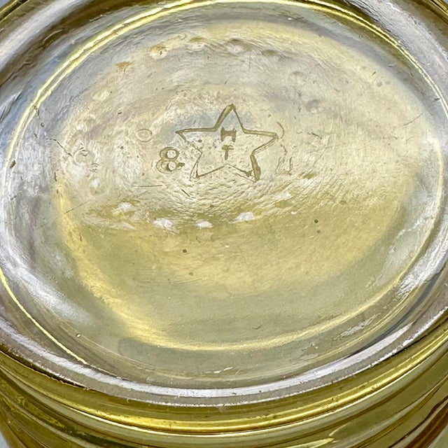 Vintage Mid-Century Modern Libbey “Malibu Gold” Amber Juice Glasses - Set of 4 For Sale - Image 9 of 9