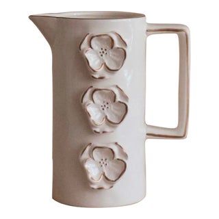 Tres Flores Porcelain Pitcher For Sale