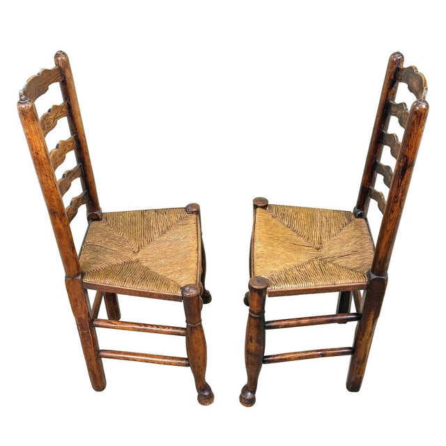 Georgian Farmhouse Ladderback Dining Chairs, Early 19th Century, Set of 10 For Sale - Image 13 of 18