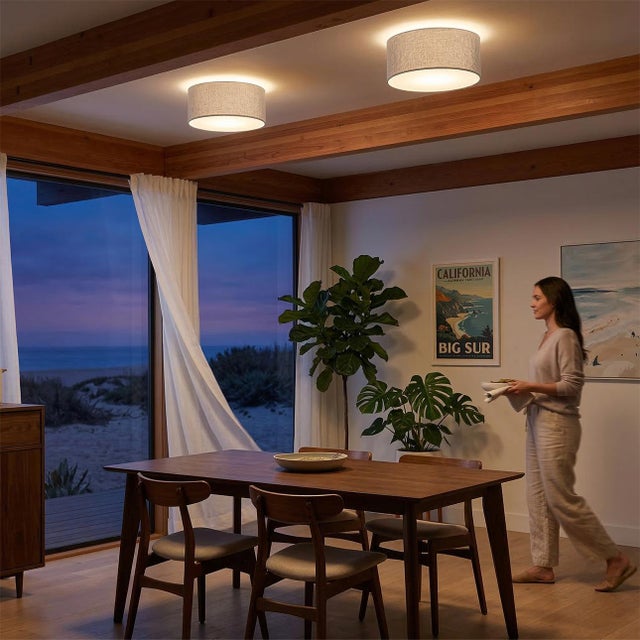 The Stretch Flush Mount is a modern ceiling light designed by the NOVA Design Team, continuing NOVA of California's...