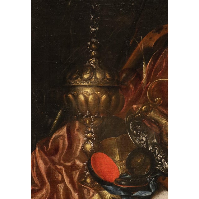 Franciscus Gysbrechts, Still Life Vanitas Gysbrechts, 17th Century, Oil Painting on Canvas, Framed For Sale - Image 9 of 15