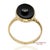 Early 21st Century 14k Solid Yellow Gold Oval Black Onyx and Diamond Ring, Size 4.5 For Sale - Image 5 of 12