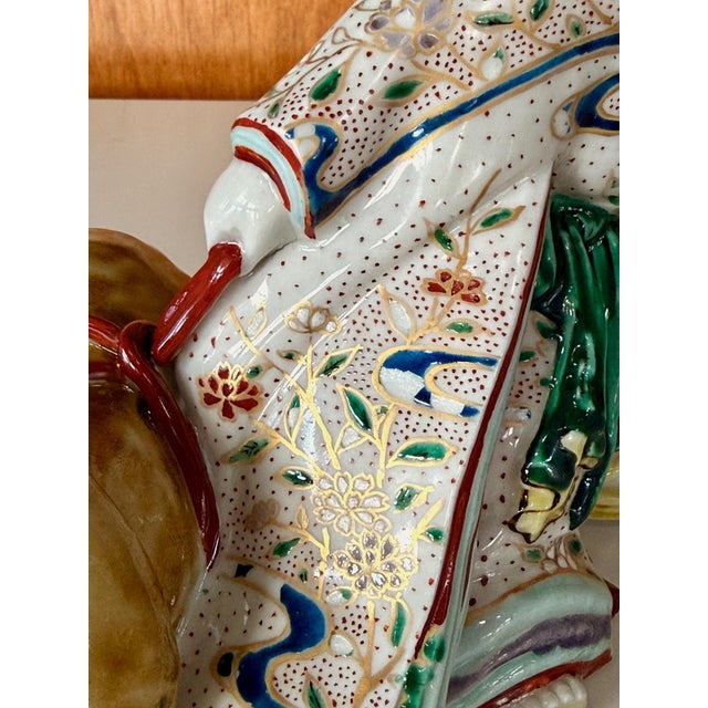 Japanese Imari Porcelain Okimono Otafuku Erotic Aspect Meiji Period For Sale - Image 16 of 18