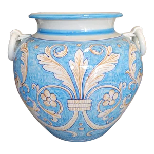 Vintage Large Hand Painted Italian Tuscan Jardinière