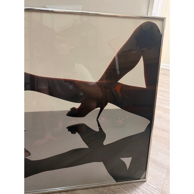 Vintage Yuri Dojc Art Print Poster Woman High Heels Martini Glass Portrait For Sale - Image 4 of 5