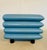 Vintage Postmodern Swedish Turquoise Leather Stacked Lounge Chair, 1980 For Sale - Image 13 of 18