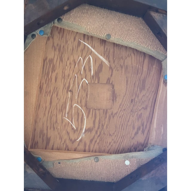 Wood Curved Balloon Back Antique Victorian Chair With Needlepoint Cushion by Charlotte Chair Company For Sale - Image 7 of 12