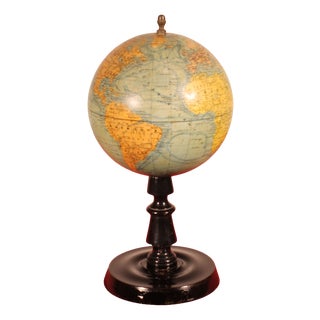 Terrestrial Globe by J. Forest, Paris, 19th Century For Sale