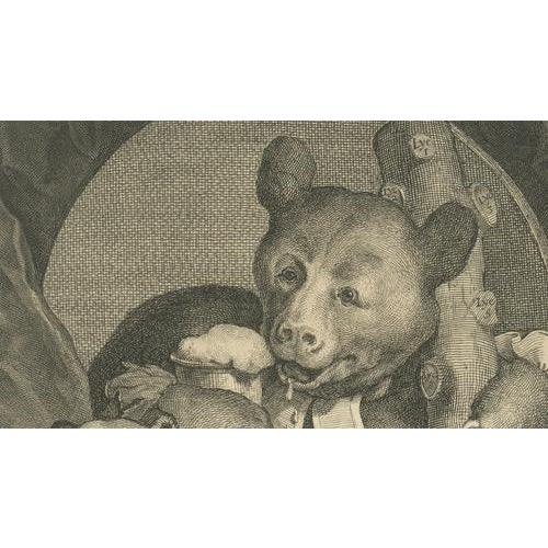 William Hogarth, The Bruiser Satirical Churchill Bear Illustration, 1763, Engraving For Sale - Image 4 of 10