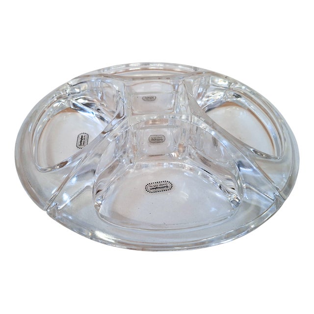 Vintage Antipasto Tray in Lead Crystal from Gottinghen, Italy, 2000s For Sale
