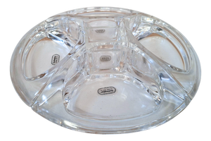 Vintage Antipasto Tray in Lead Crystal from Gottinghen, Italy, 2000s