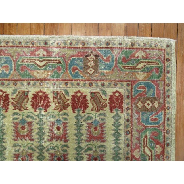 Vintage Zabihi Collection Turkish Anatolian Accent Small Rug - 3'11" x 6'11" For Sale - Image 4 of 4