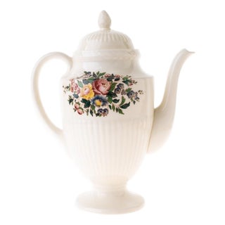 Floral Porcelain Etruria Teapot from Wedgwood For Sale