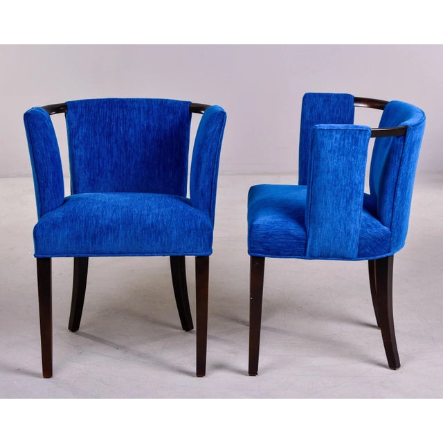 Set 6 Paul Frankl Style Mid Century Dining Chairs 2 Arm + 4 Side With New Upholstery For Sale - Image 11 of 13