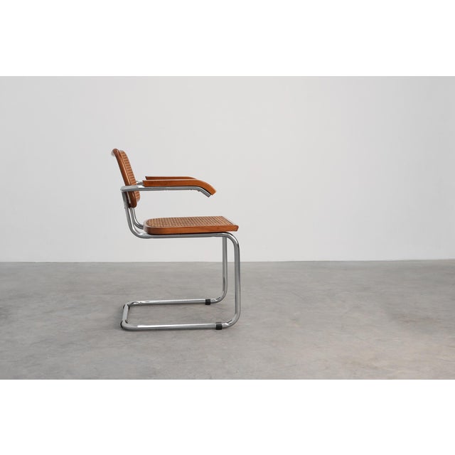 Bauhaus Armchair in tubular Steel, Wood and Rattan, 1920 For Sale - Image 4 of 18