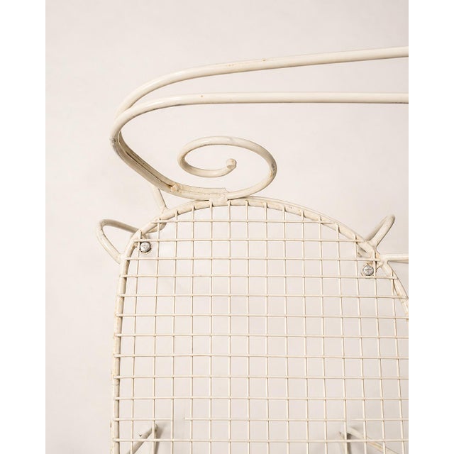 Boho Chic White Wrought Iron Chairs, 1960, Set of 3 For Sale - Image 3 of 5