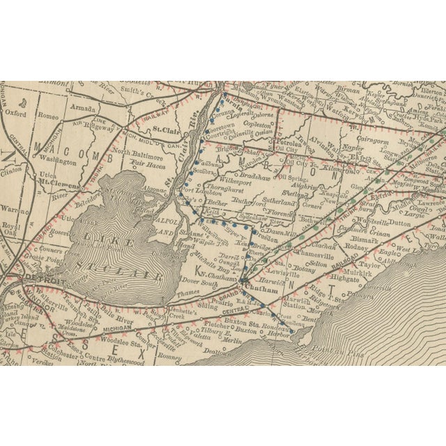 Antique Map of Western Counties, 1888 For Sale - Image 10 of 14