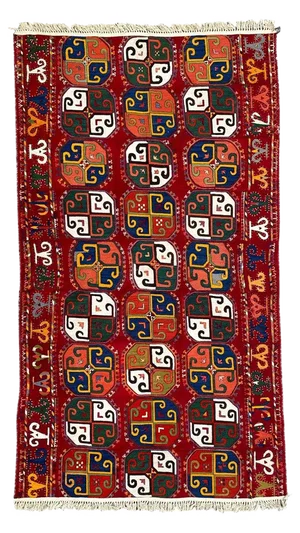 Antique Uzbek Woven and Embroidered Panel