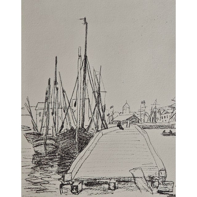 1910s Claude Monet, Inner Harbor of Fécamp, 1918, Paper For Sale - Image 5 of 10