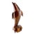 Vintage Hand-Carved Wood Dolphin Sculpture For Sale
