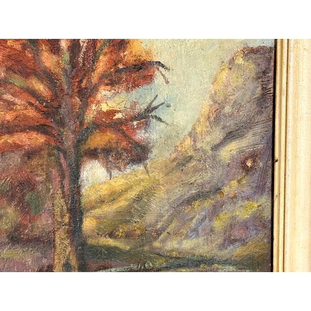 Early 20th Century Early 20th Century Walter Clark Autumn Pastoral Scene Framed Impressionist Oil Painting For Sale - Image 5 of 15
