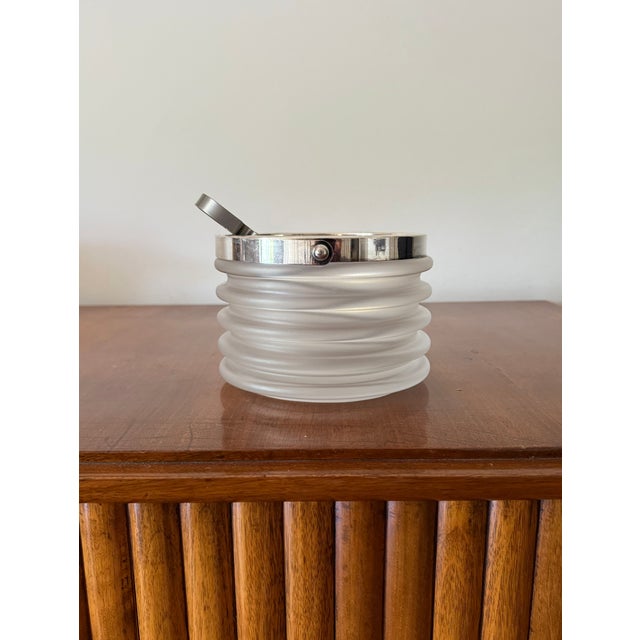 Mid-Century Modern 1970s Space Age "Onde" Series Crystal Ice Bucket, Sergio Asti, Arnolfo Di Cambio For Sale - Image 3 of 6