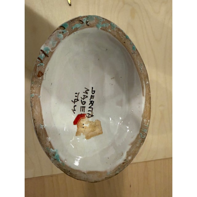 White Vintage Deruta Italy White & Green Urn Shaped Vase For Sale - Image 8 of 8