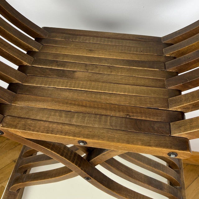 Florentine Renaissance Savonarola Chair in Carved Wood For Sale - Image 9 of 11