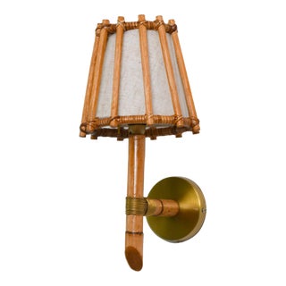 Rattan Wall Sconce For Sale