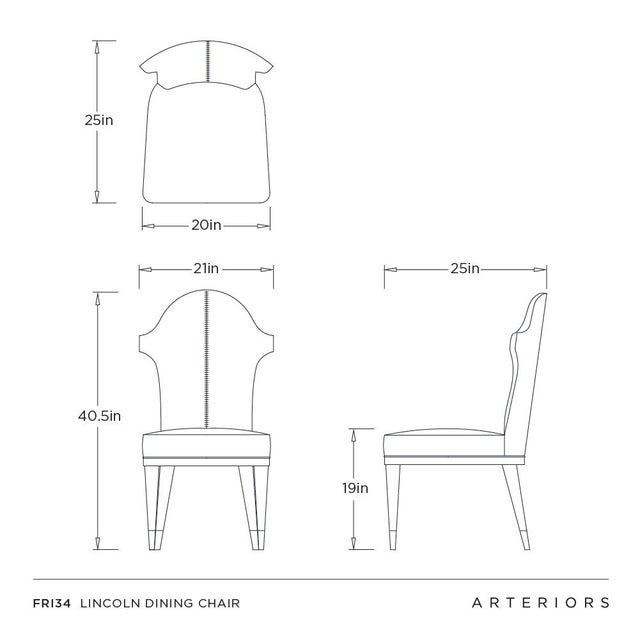 Wood Arteriors Home Lincoln Gray Leather Dining Chair For Sale - Image 7 of 7