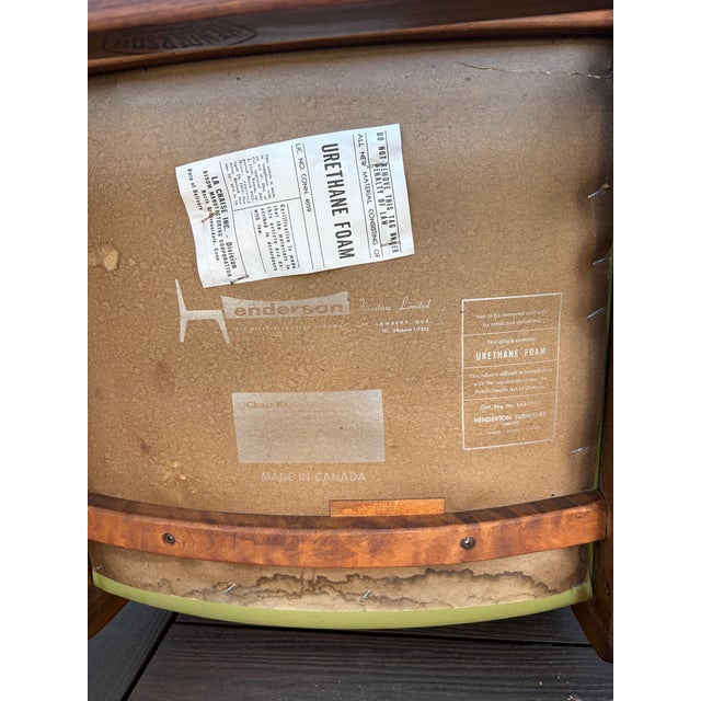 Avocado A Pair of Vintage Mid-Century Modern Walnut-Tone Wood Occasional Chair For Sale - Image 8 of 9