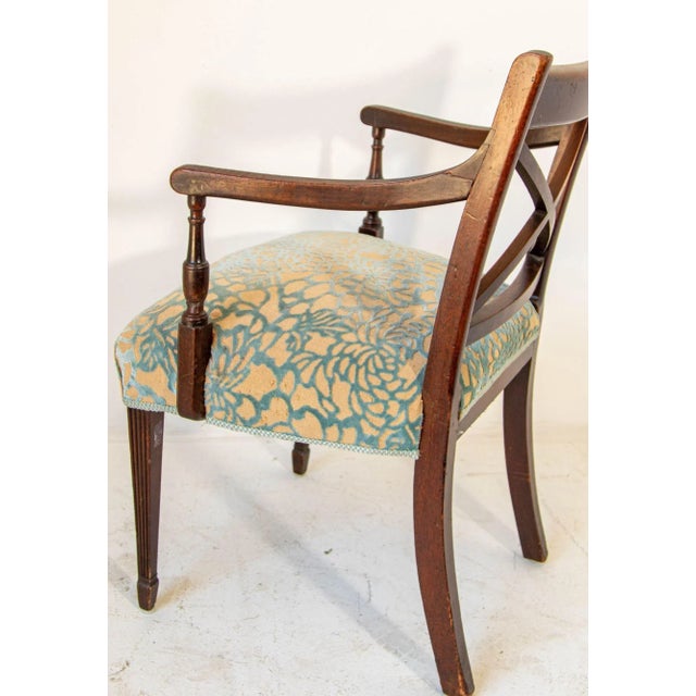 Vintage Carved Wood Side Chair Hollywood Regency English Style For Sale - Image 11 of 13