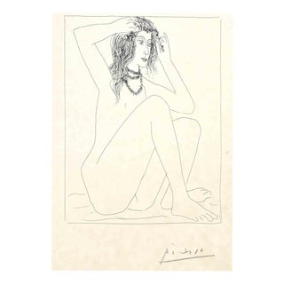 Pablo Picasso, Nude Woman Crowning Herself with Flowers, 1930, Etching For Sale