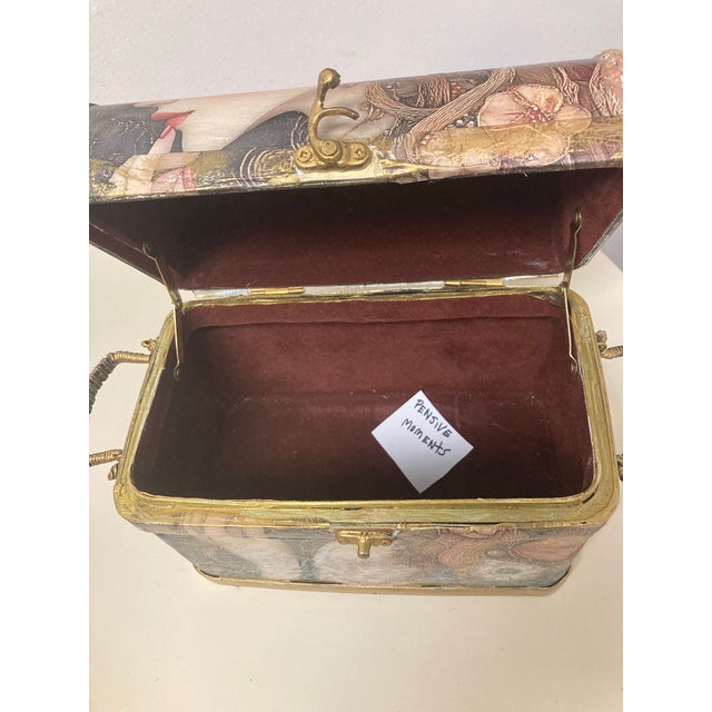 Decorative Box-One of a Kind, Hand Painted and Embellished For Sale - Image 4 of 8