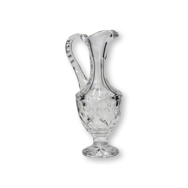Tall French Cut Crystal Wine Carafe For Sale - Image 4 of 8