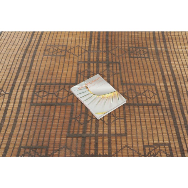 Animal Skin Vintage Moroccan Tuareg Mat With Rhythmic Tribal Geometry - Rug & Kilim For Sale - Image 7 of 9